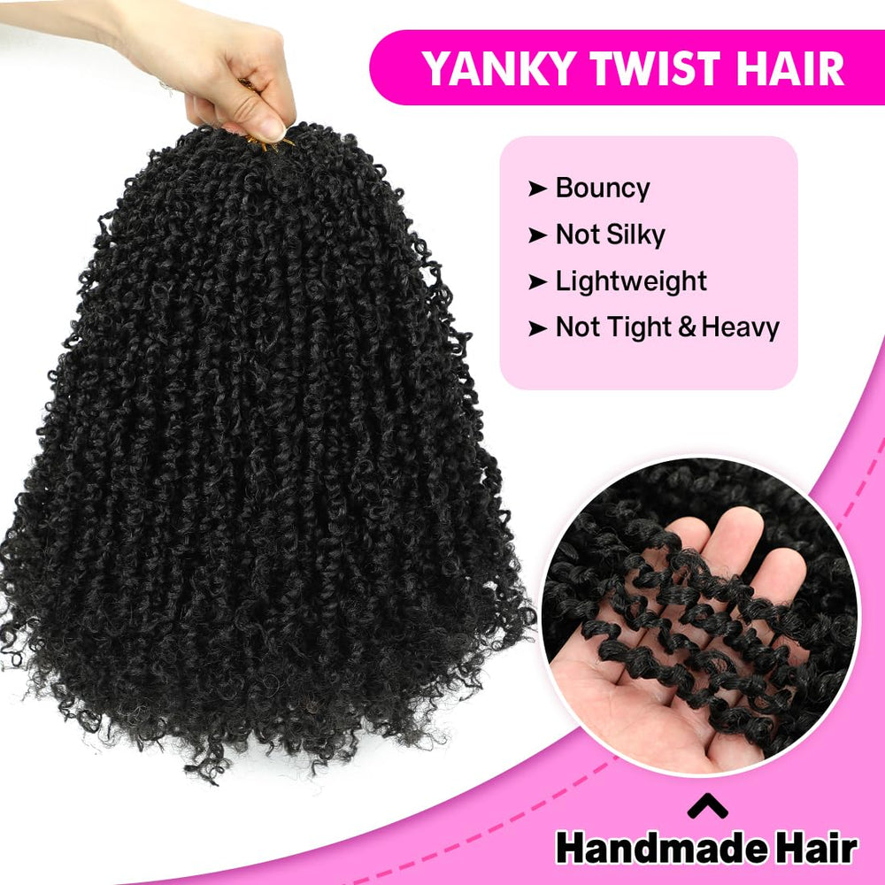 Youngther Yanky Twist crochet hair full hairstyle preview shows versatile looks.