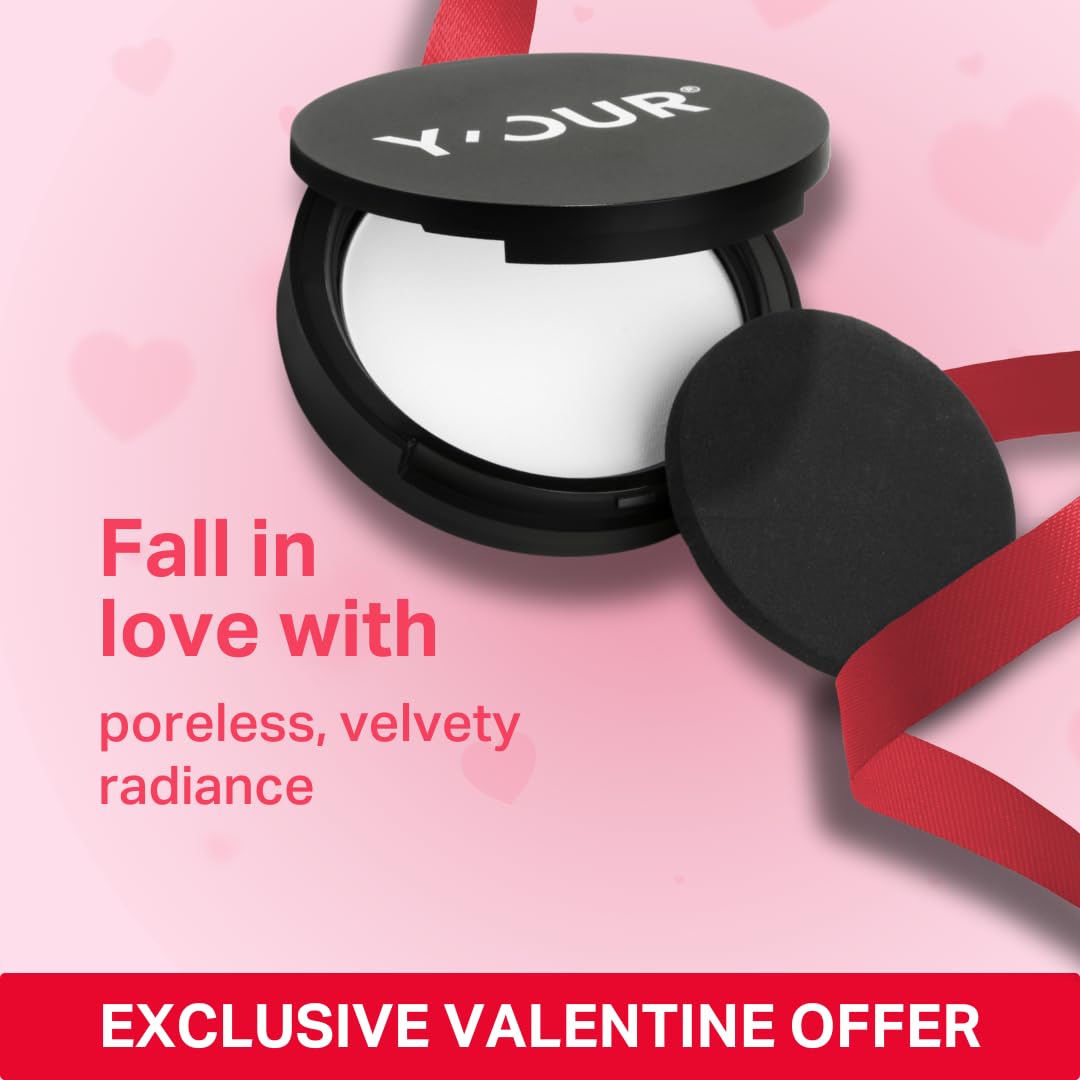 Y'OUR HD-Perfect Matte Powder puff in pack for on-the-go touch-ups.