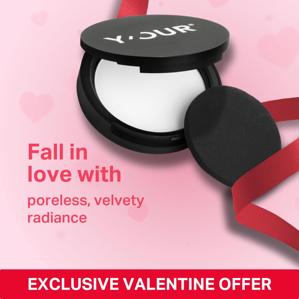 Y'OUR HD-Perfect Matte Powder puff in pack for on-the-go touch-ups.
