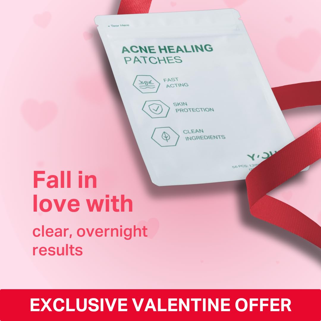 Y'OUR Improving Acne Patches showcasing hydrocolloid technology for moisture management.