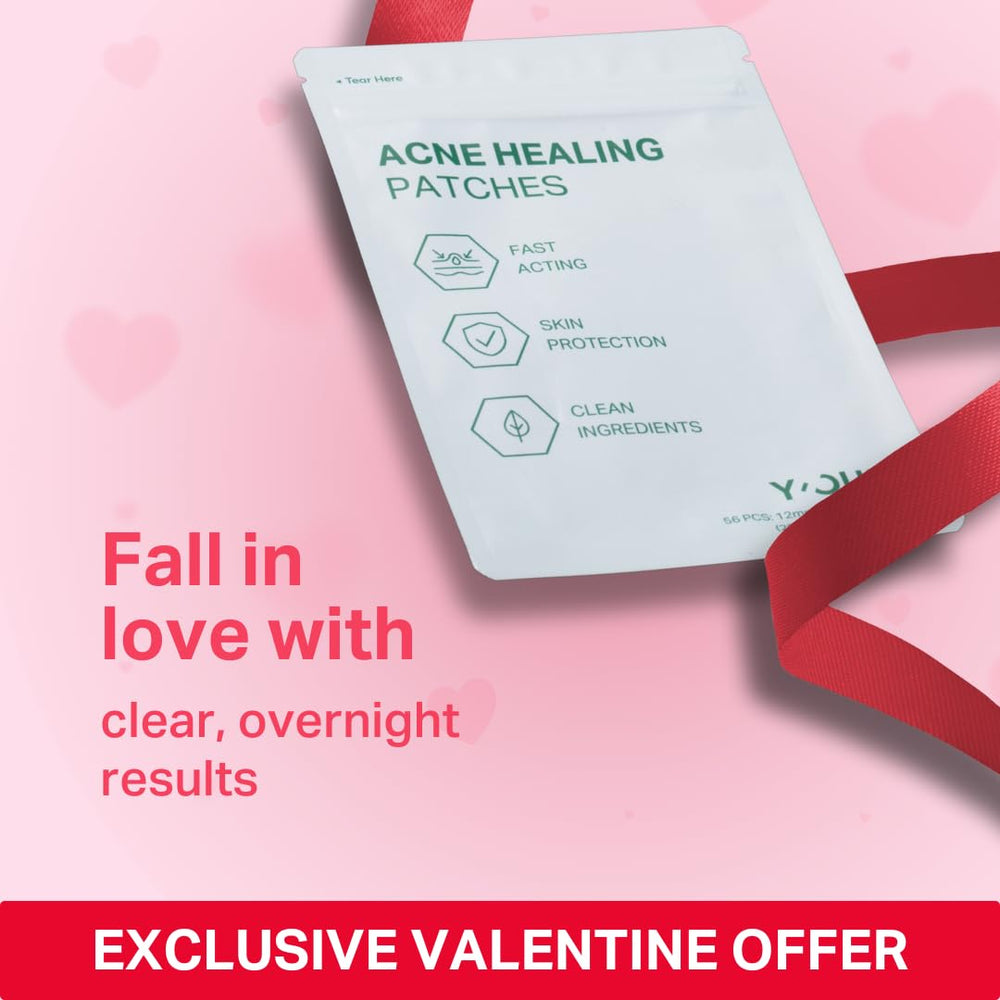 Y'OUR Improving Acne Patches showcasing hydrocolloid technology for moisture management.