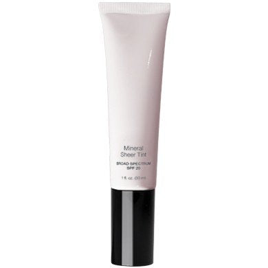 YourNameCosmetics Mineral Sheer Tint Natural Glow application showing even, radiant finish with SPF protection