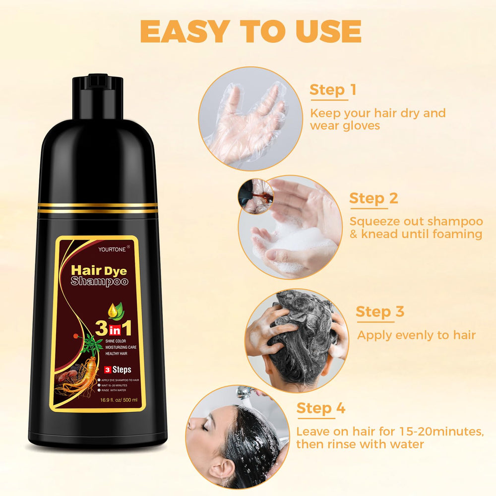 YOURTONE Chestnut Brown hair dye shampoo packaging suitable for gifting or personal use