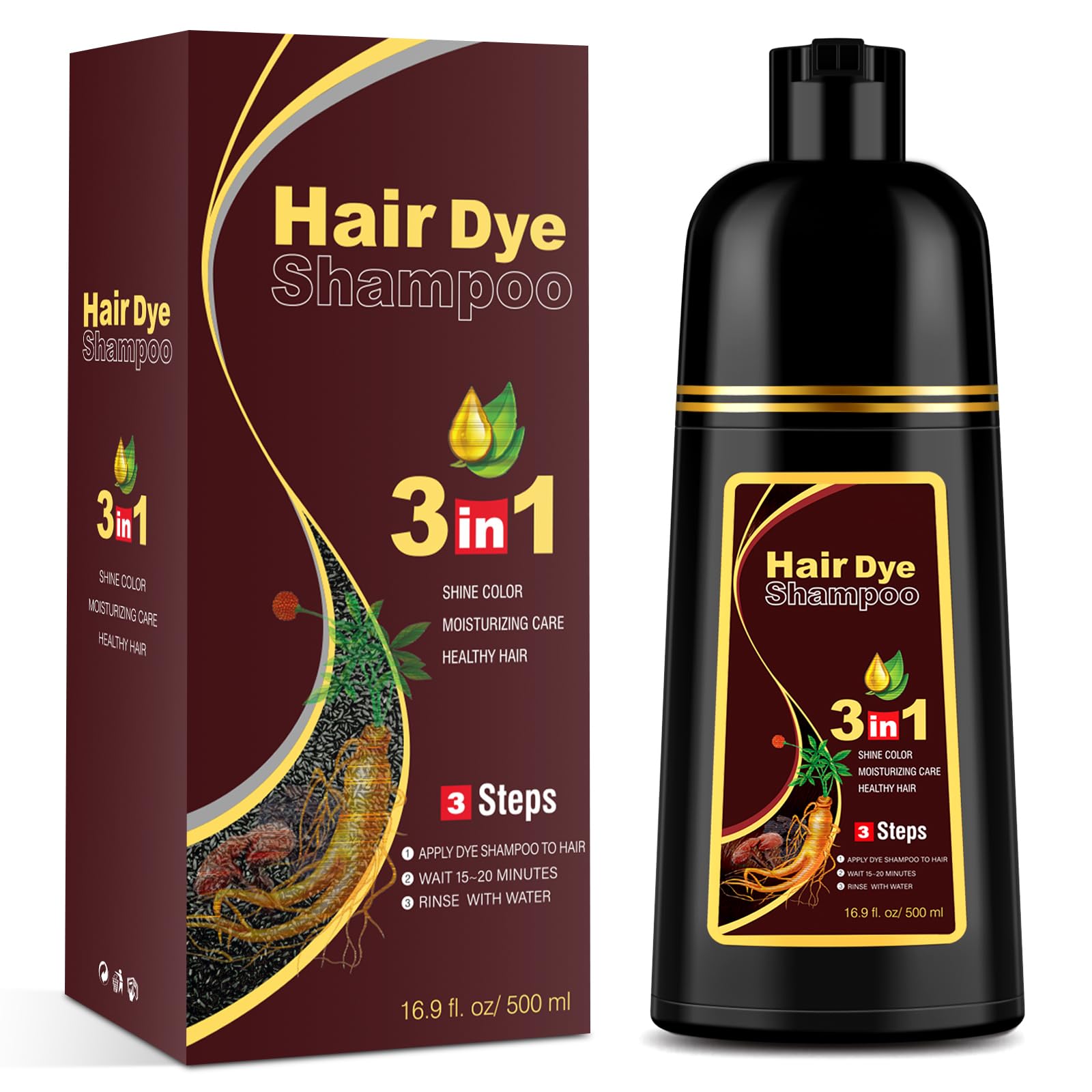 YourTone coffee hair dye shampoo apply foam for quick color and even coverage