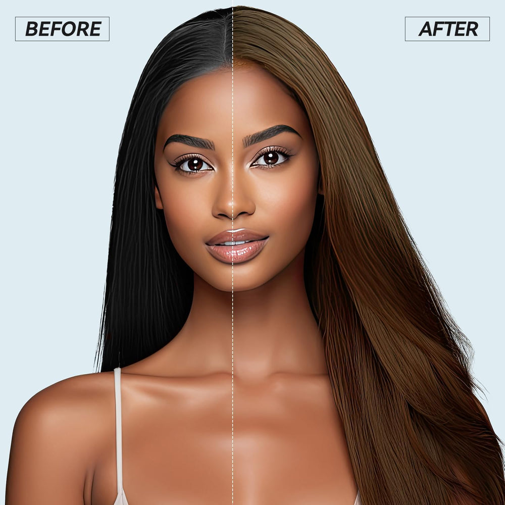 YOURTONE gray-to-dark transition close-up highlighting coverage effect.