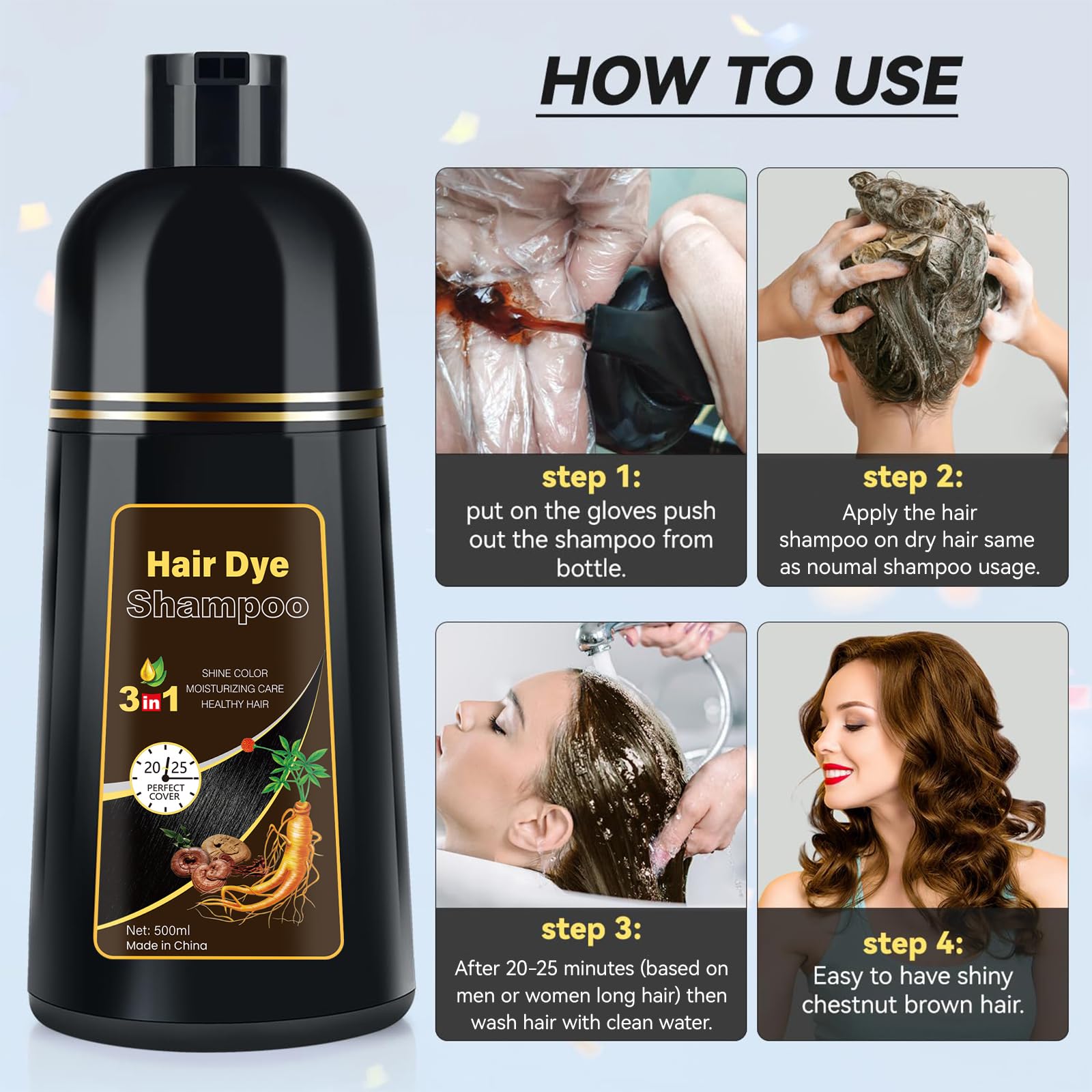 YOURTONE foam lather during shampooing indicates an easy-to-use routine.