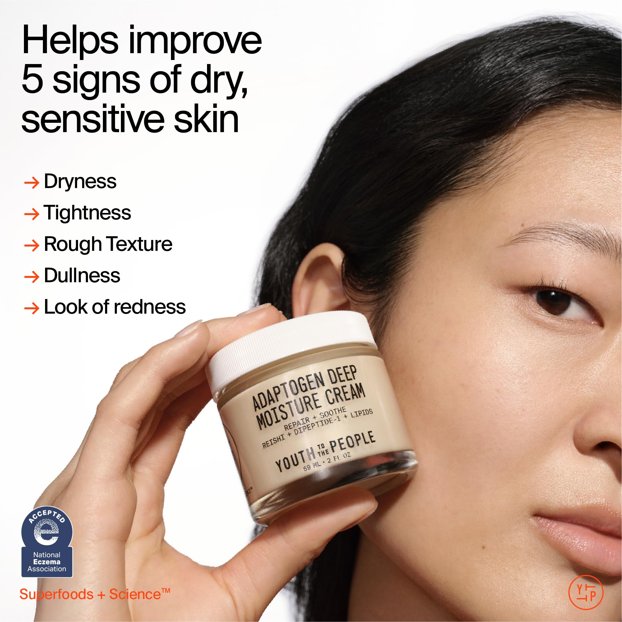 Texture close-up of Youth To The People Adaptogen Skin Repairing Moisture Cream