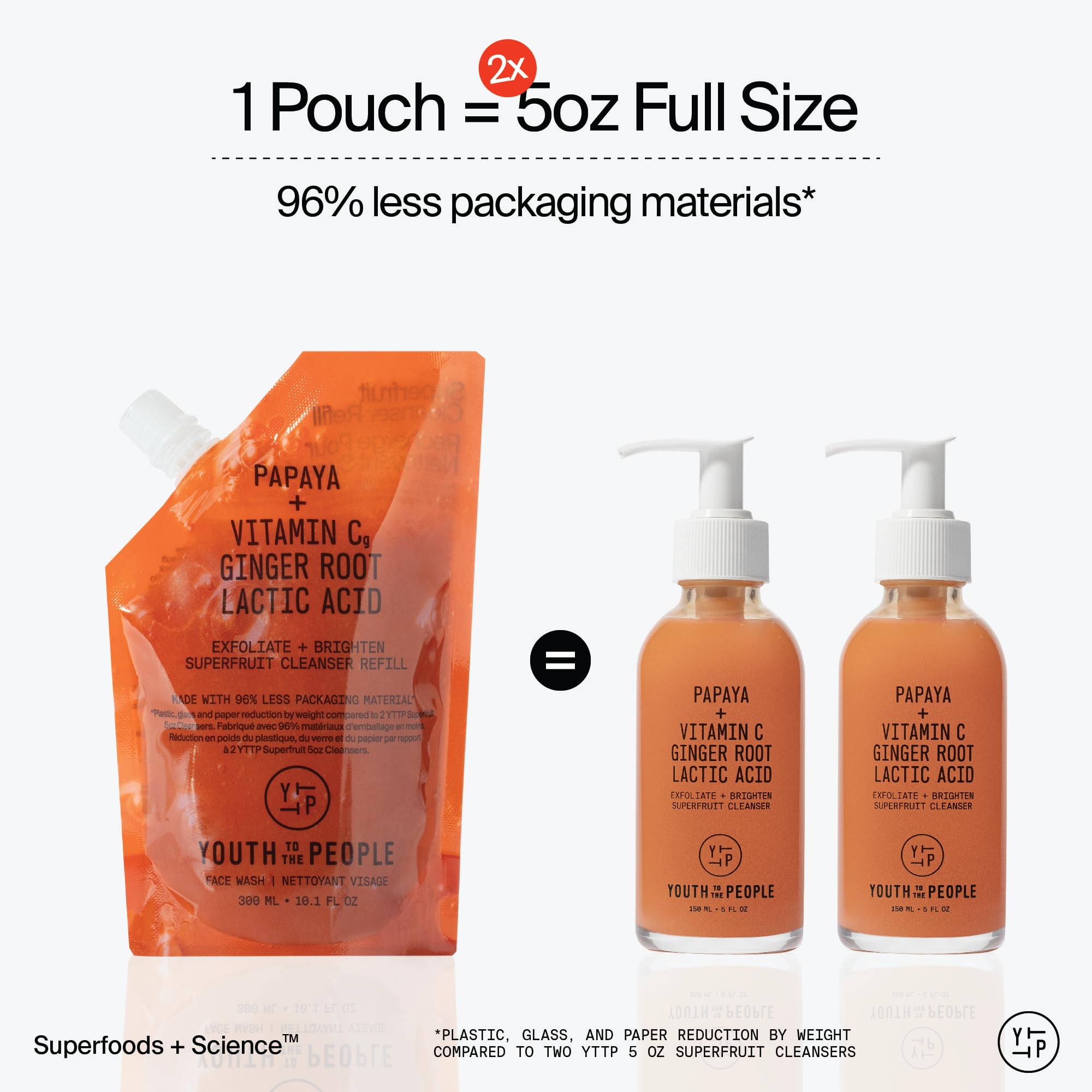Youth To The People Superfruit Cleanser Refill ginger root detail for energized skin
