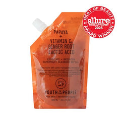 Youth To The People Superfruit Cleanser Refill papaya slices highlight exfoliation