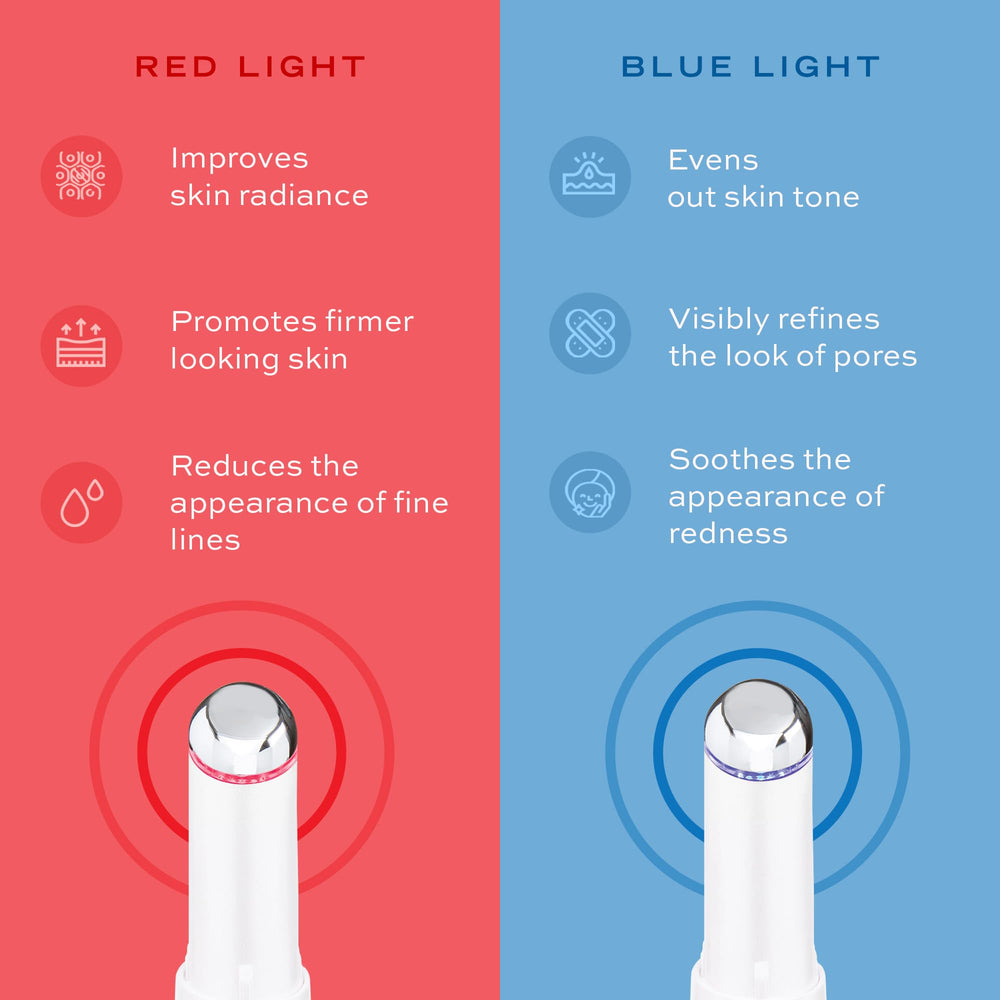 YOUTHLUX Eye & Face Wand LED glow modes brighten the under-eye area