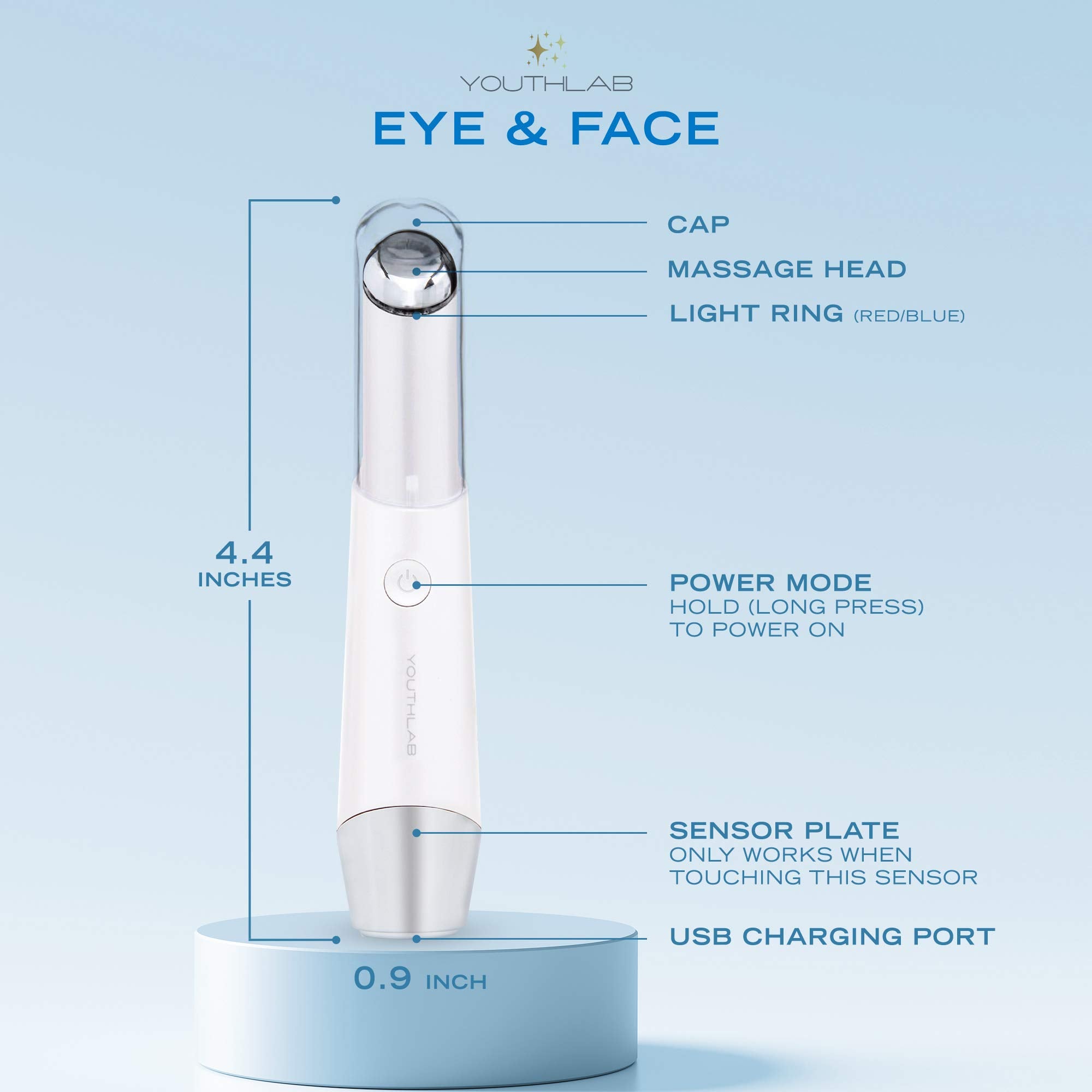 YOUTHLUX Eye & Face Wand promotes relaxing self-care moments and product absorption