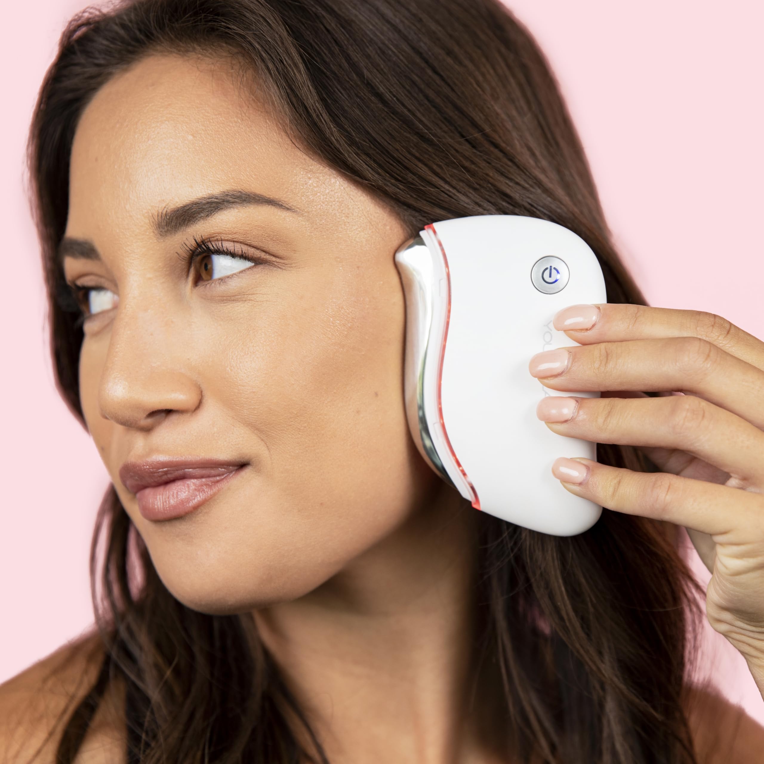 YOUTHLUX ProSculpt lightweight massager is easy to hold during routines.