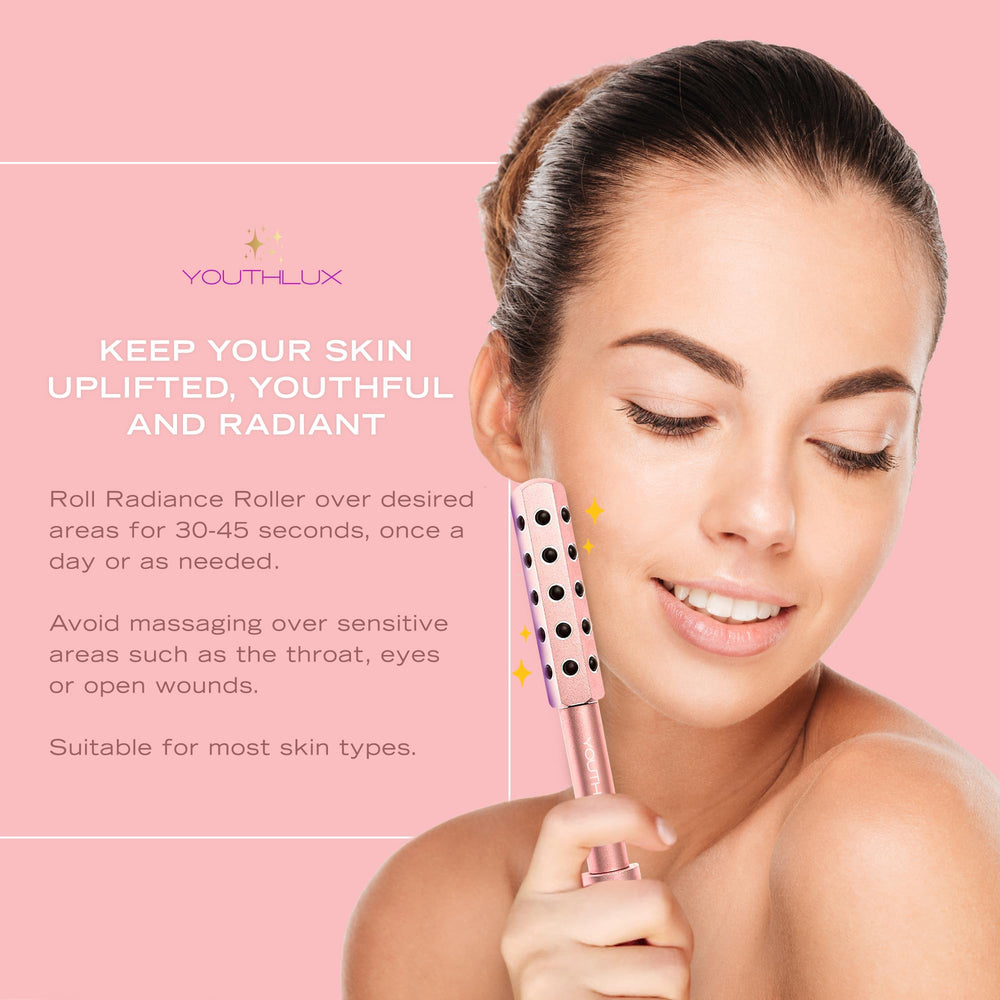 YOUTHLUX Radiance Roller provides a spa-like uplift for daily self-care.