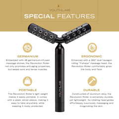 Youthlux Revolution Roller neck and jawline massage for a sculpted look.