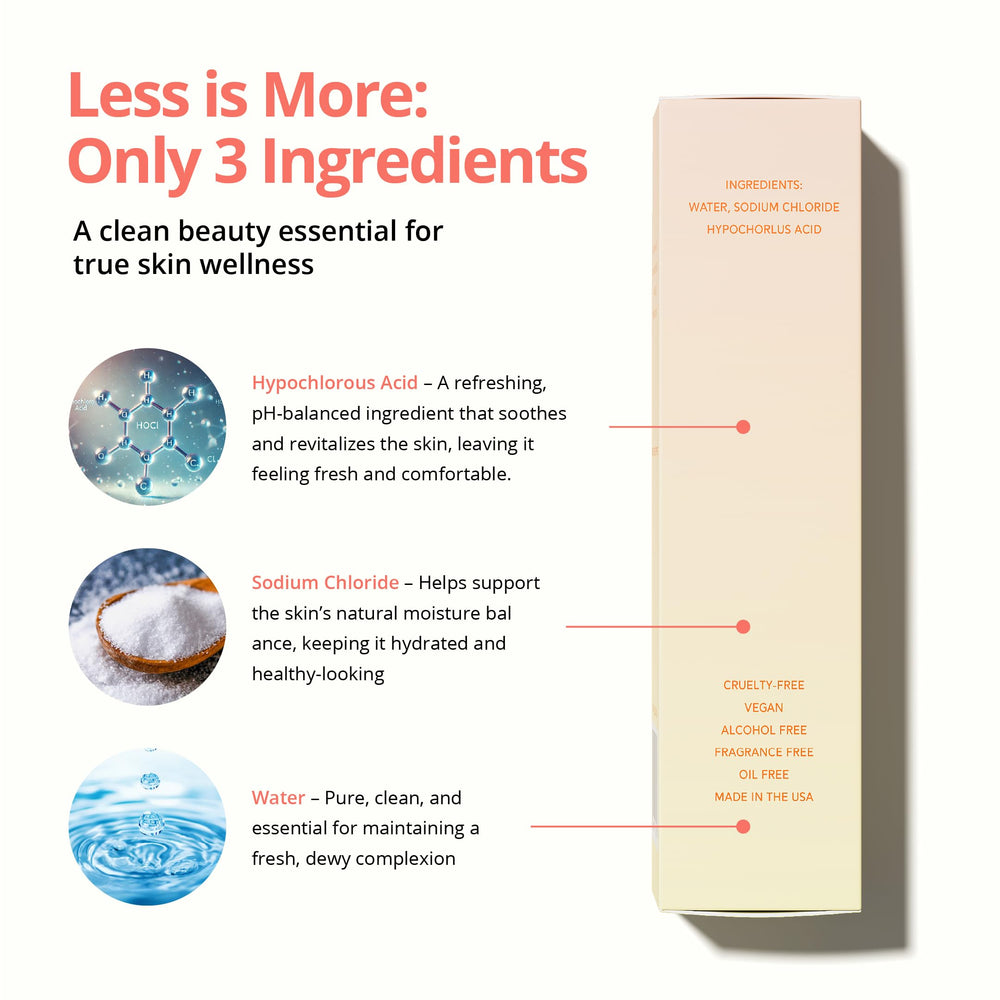 YOUZU Hypochlorous Acid Daily Refresh Spray made in the USA, vegan and cruelty-free.