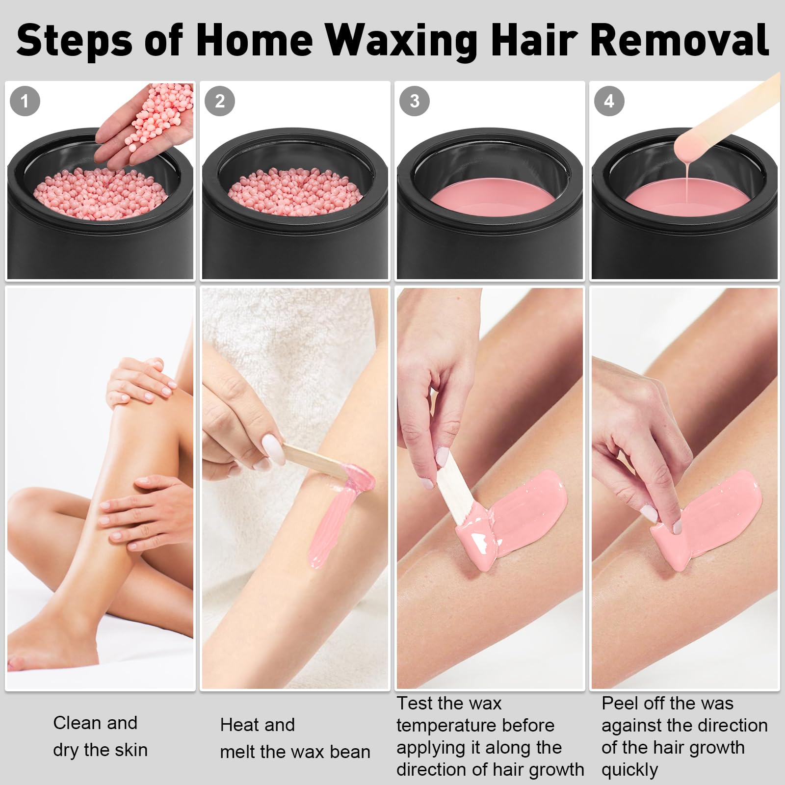 Yovanpur portable waxing kit suited for travel and home use.