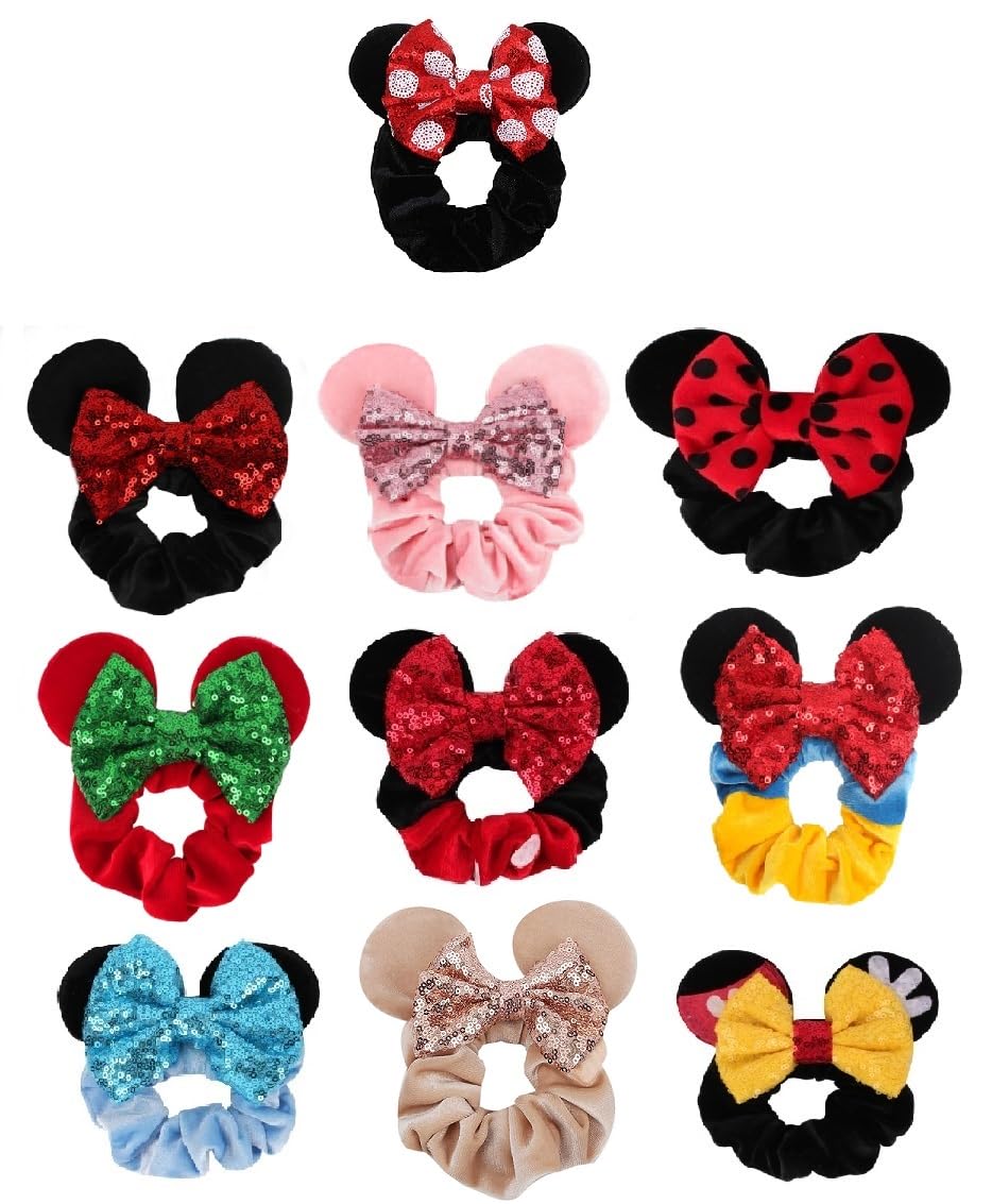 YOVECATHOU mouse deluxe ears hairband on a cheerful look for daily wear and fun.
