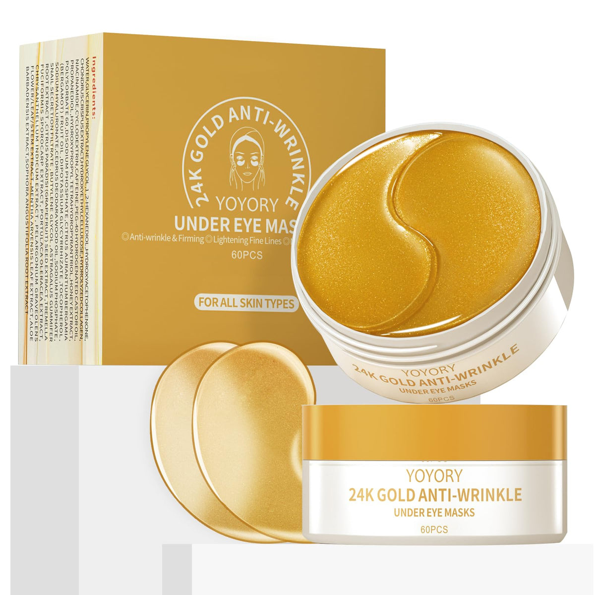 YOYORY 24K gold under-eye patches hydrate tired skin