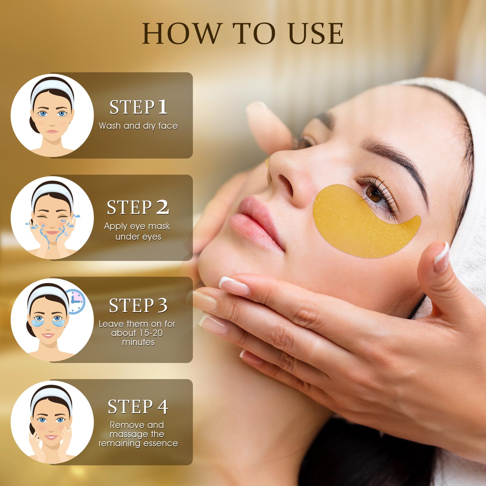YOYORY 30 pairs eye masks for daily routine