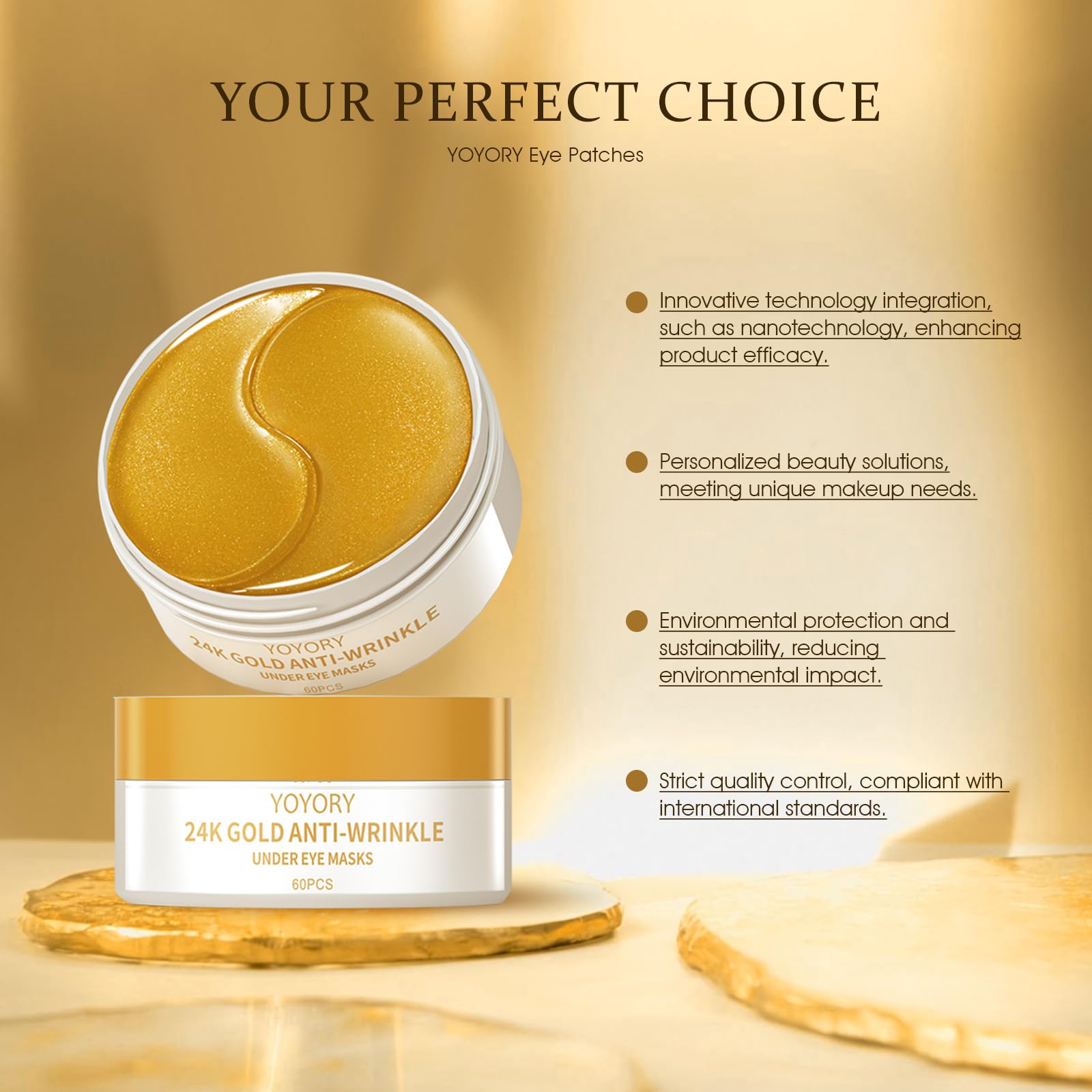 YOYORY caffeine and collagen eye patch revitalizes the eye area
