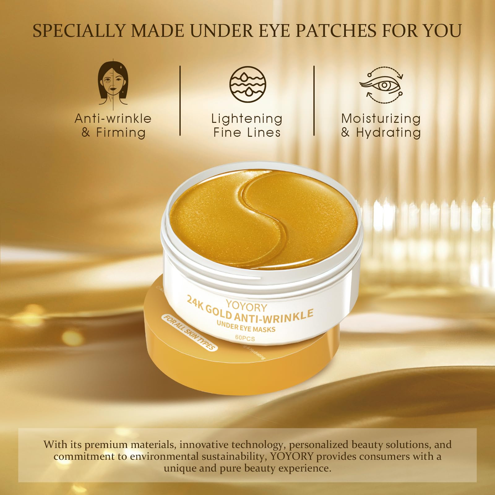 YOYORY dark circles and puffiness eye patch for brighter look