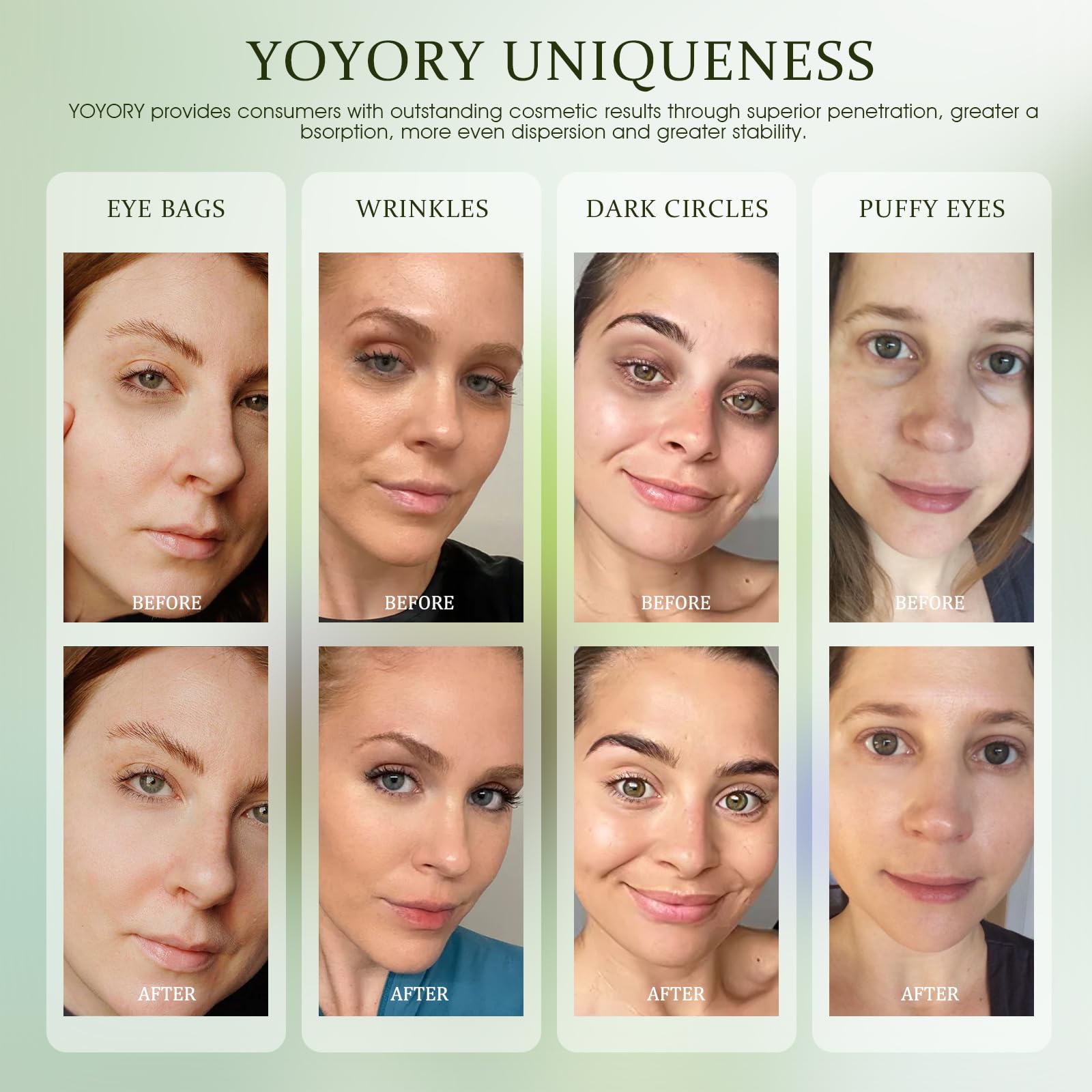YOYORY hydrogel mask close-up highlighting smooth texture and cooling feel