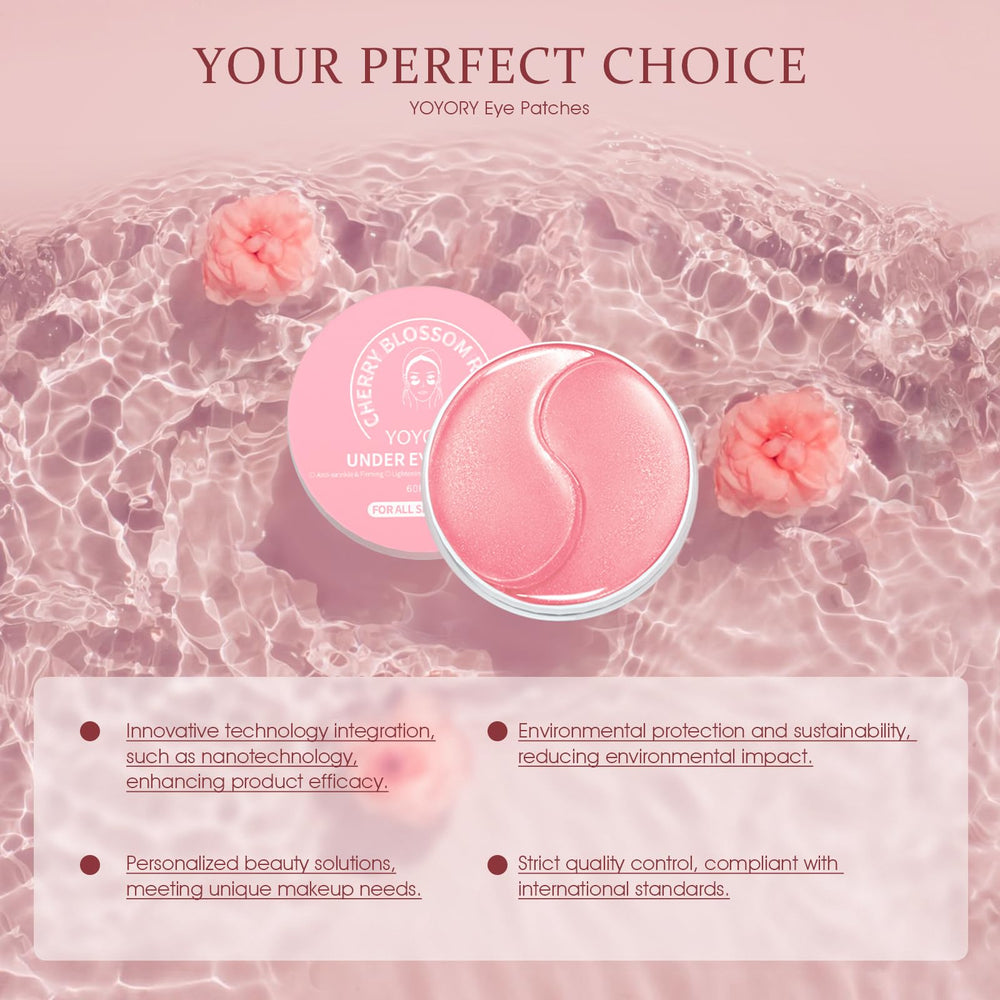 YOYORY pink-pack under-eye patches soothe delicate skin.