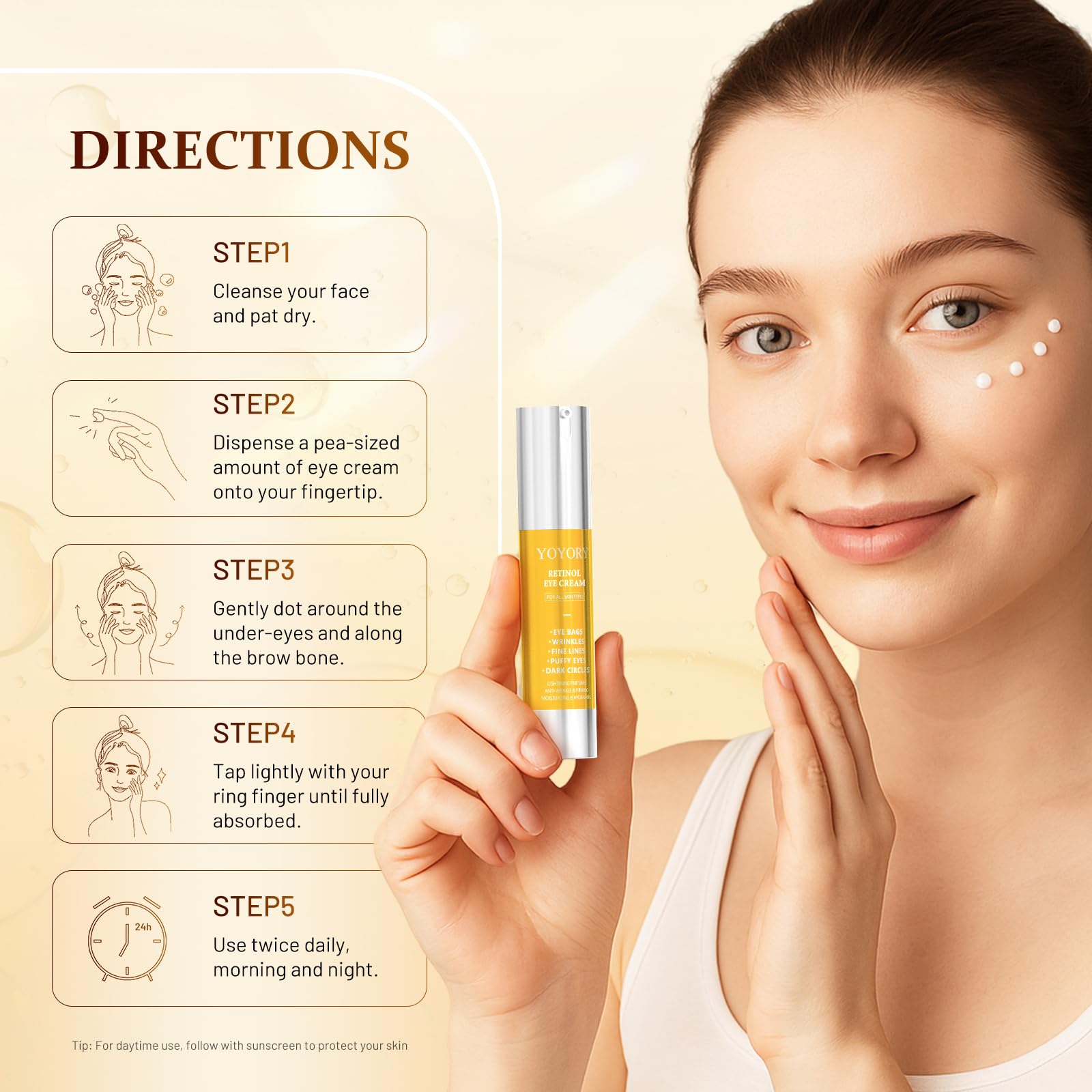 YOYORY Retinol Eye Cream ethically sourced, plant-powered formula emphasizes sustainability