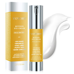 YOYORY Retinol Under Eye Cream bottle with sleek packaging for brightening