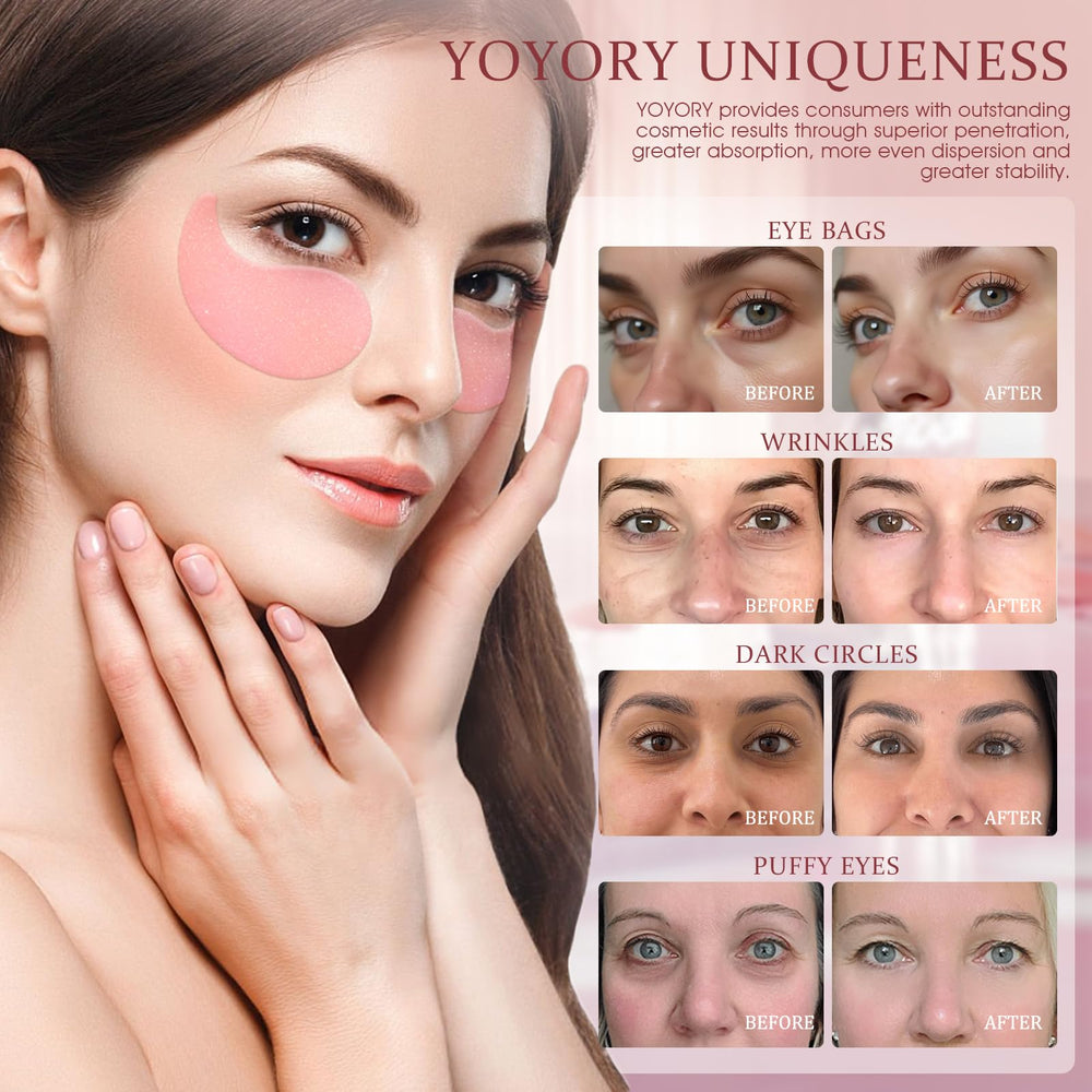 YOYORY collagen-hyaluronic eye patches smooth fine lines.