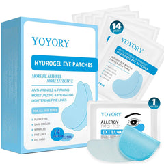 YOYORY hydrogel under-eye patch closeup showing hydration and soothing feel.