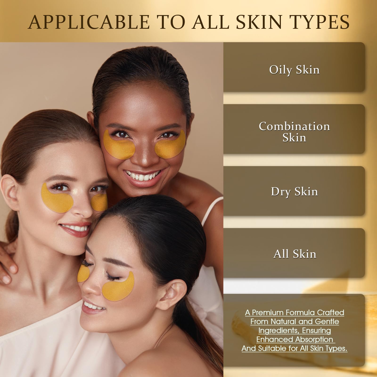 YOYORY vegan paraben-free eye patches for sensitive skin