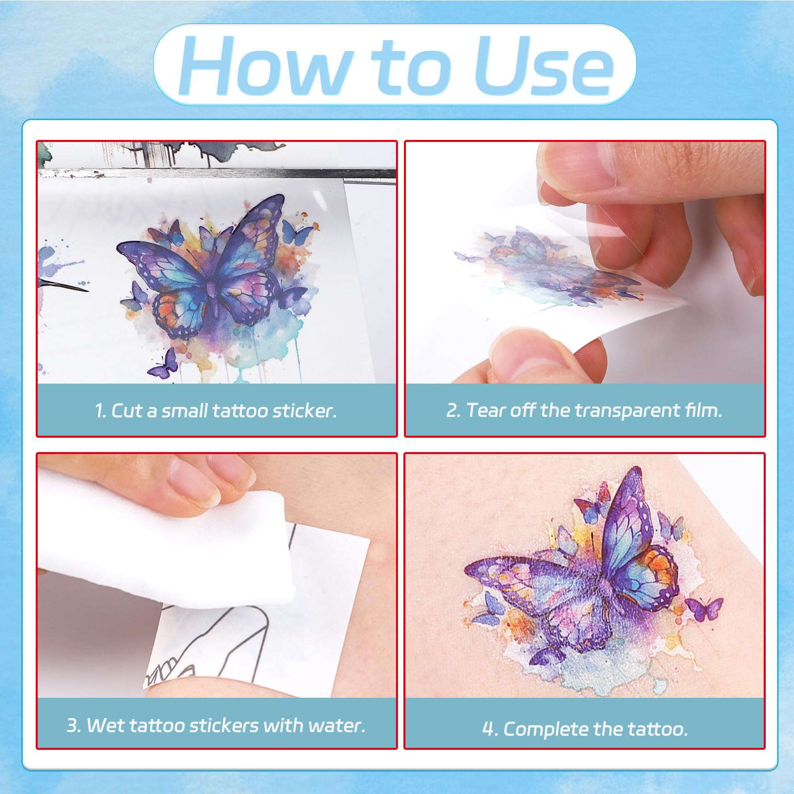 Yoyuspy blue axolotl tattoos being applied easily at events and activities