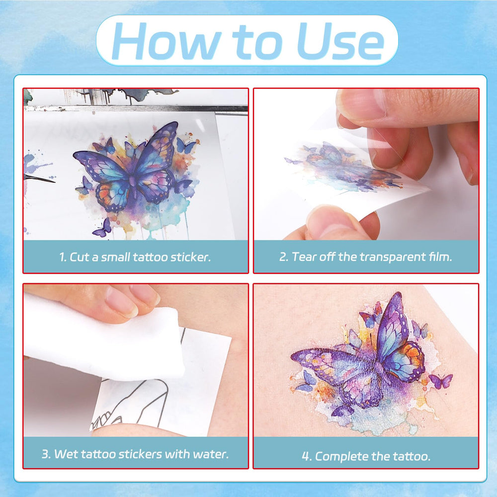 Yoyuspy blue axolotl tattoos being applied easily at events and activities