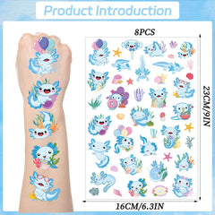 Yoyuspy blue axolotl tattoo designs collection for celebrations and rewards