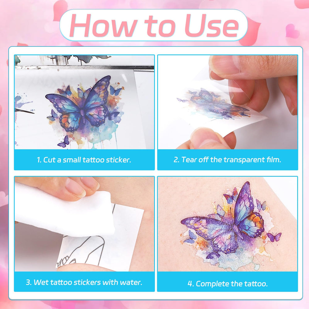 Yoyuspy application steps showing easy tattoo application process