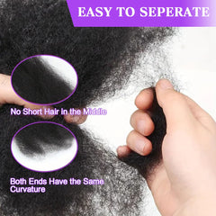 Ypxuda Afro Kinkys bulk 16-inch color dye-bleach ready, versatile styling