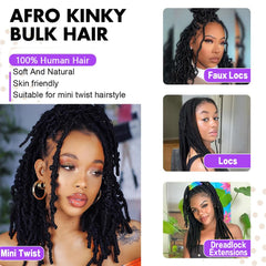 Ypxuda Afro Kinkys bulk 16-inch length guide 12 to 22 inches