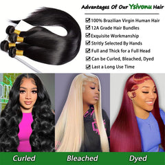 Ysivonu straight bundles weft closeup showing tight, neat construction