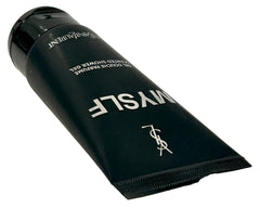 YSL MYSLF Men shower gel label close-up showing premium branding