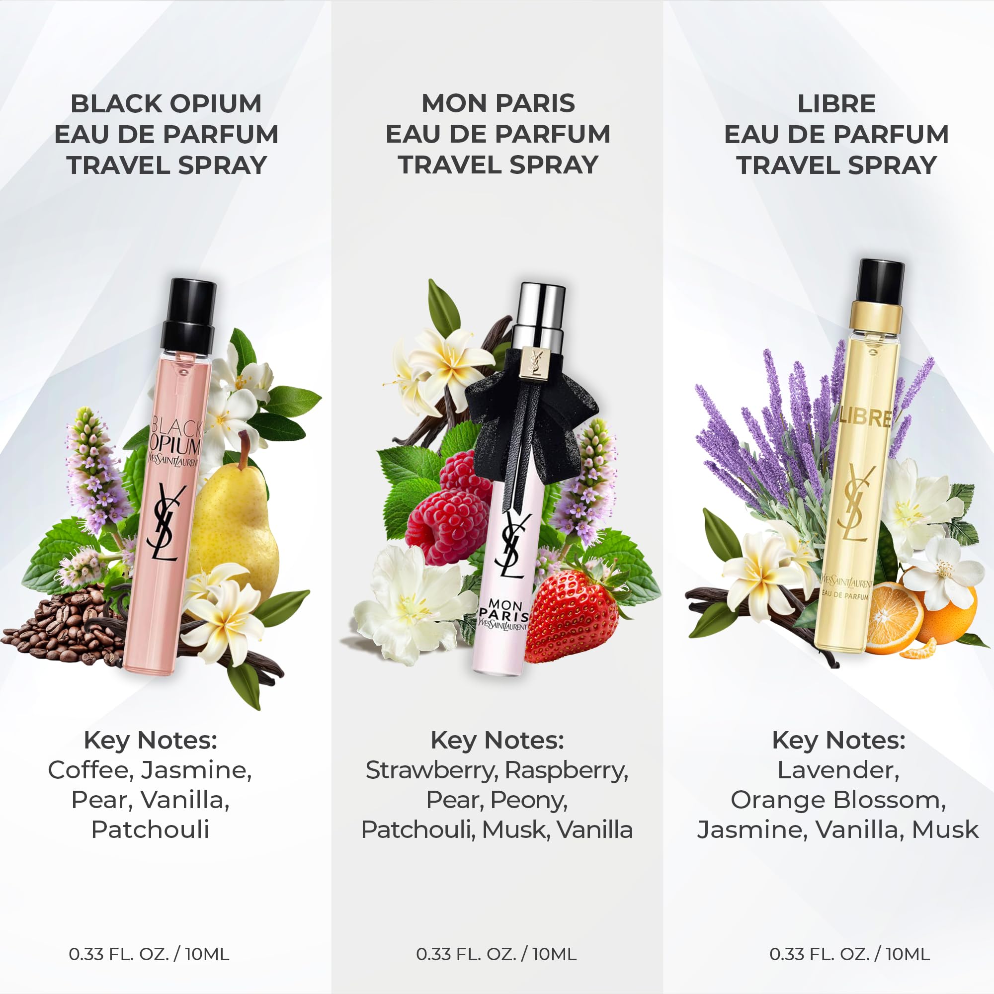 YSL Mon Paris bottle captures fruity berry notes and white florals for romance