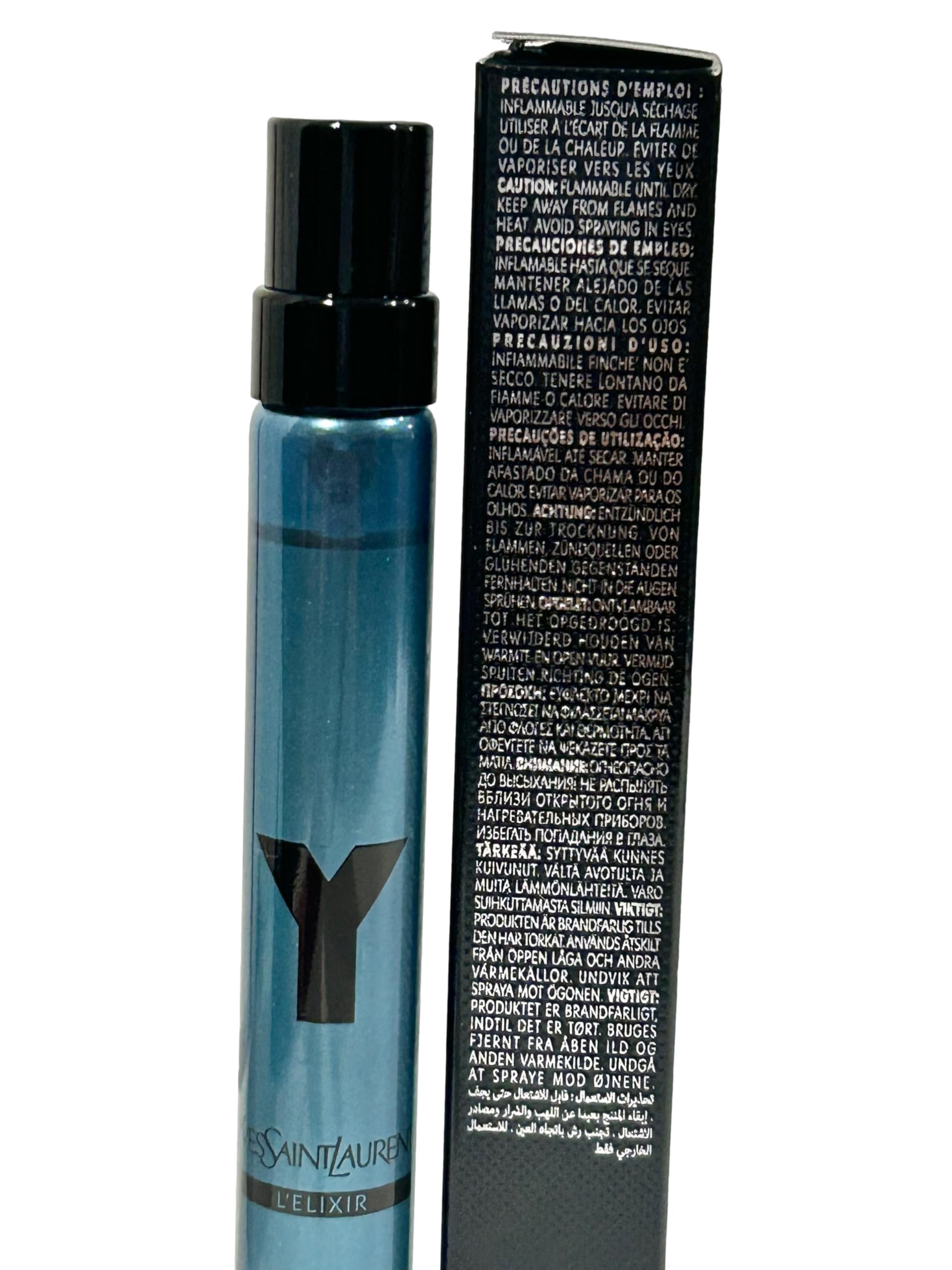 YSL Y Elixir travel spray box packaging for gifting and premium presentation