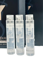 YSL Y Men EDP vial—small spray for quick refreshes at work or events.