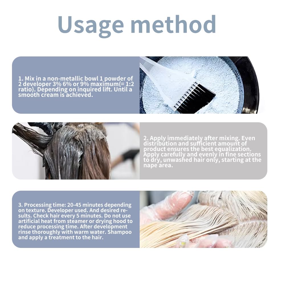 ysnstyle PureStyle bleach application demonstrates quick lift concept.