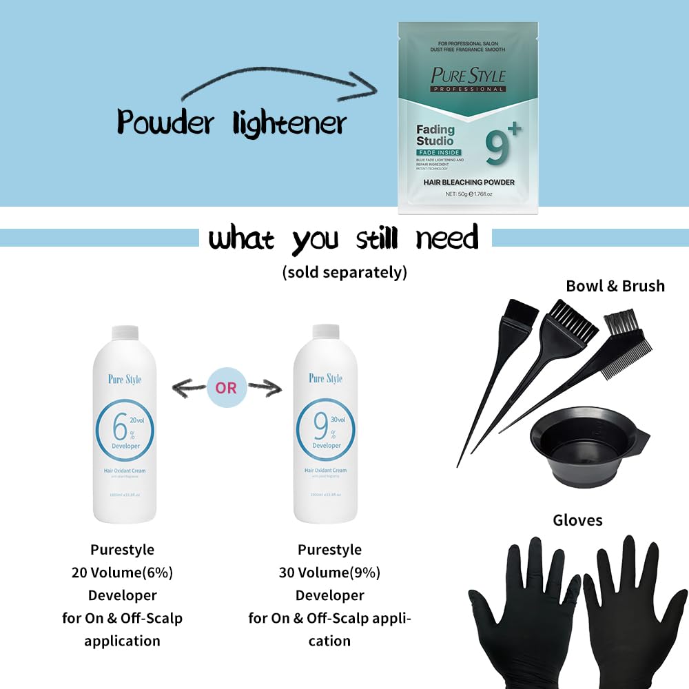 ysnstyle PureStyle dust-free powder texture ready for mixing.