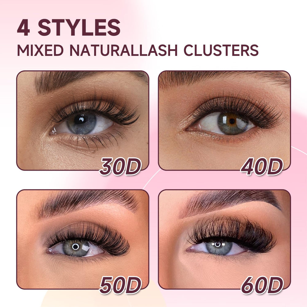 YSQDAQ beginner-friendly cluster lashes for easy at-home applications.