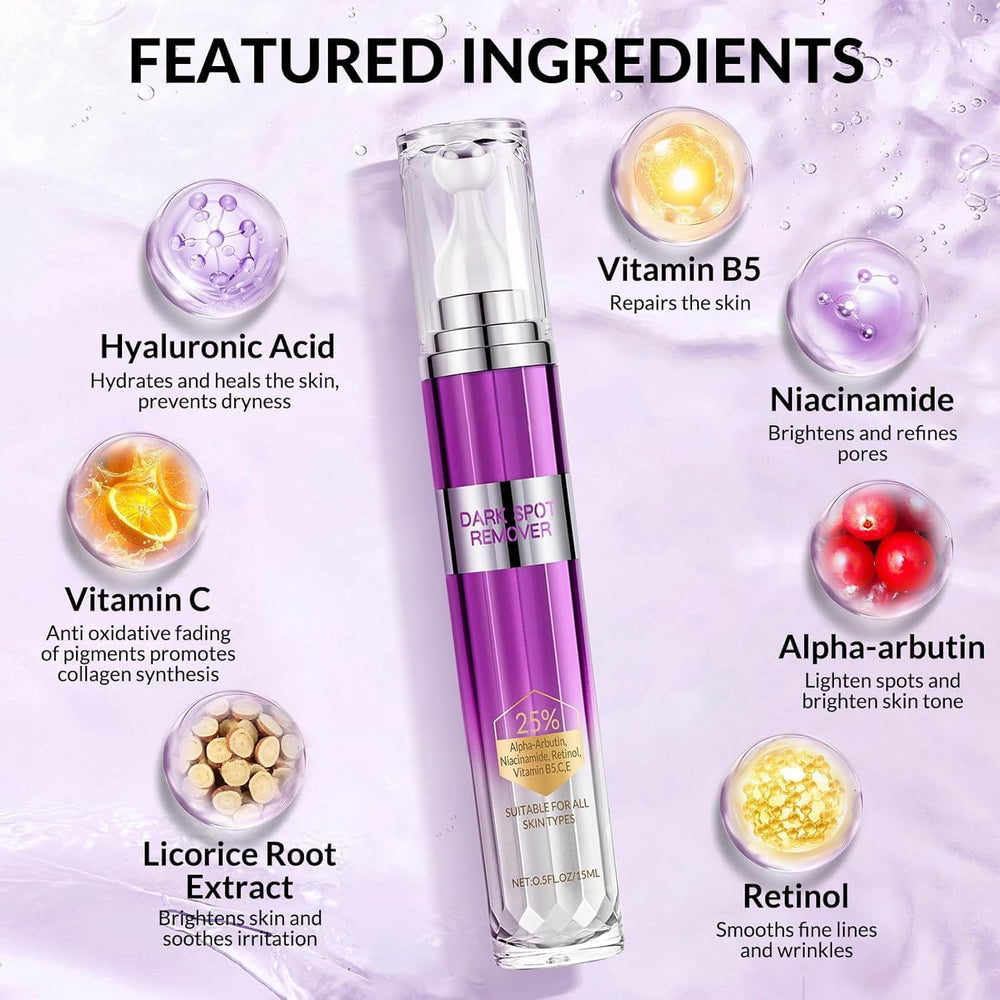 YTDB Dark Spot Remover with hyaluronic acid and licorice soothing skin.