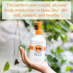 Yu-Be Body Lotion texture shows lightweight hydration with no greasy finish.