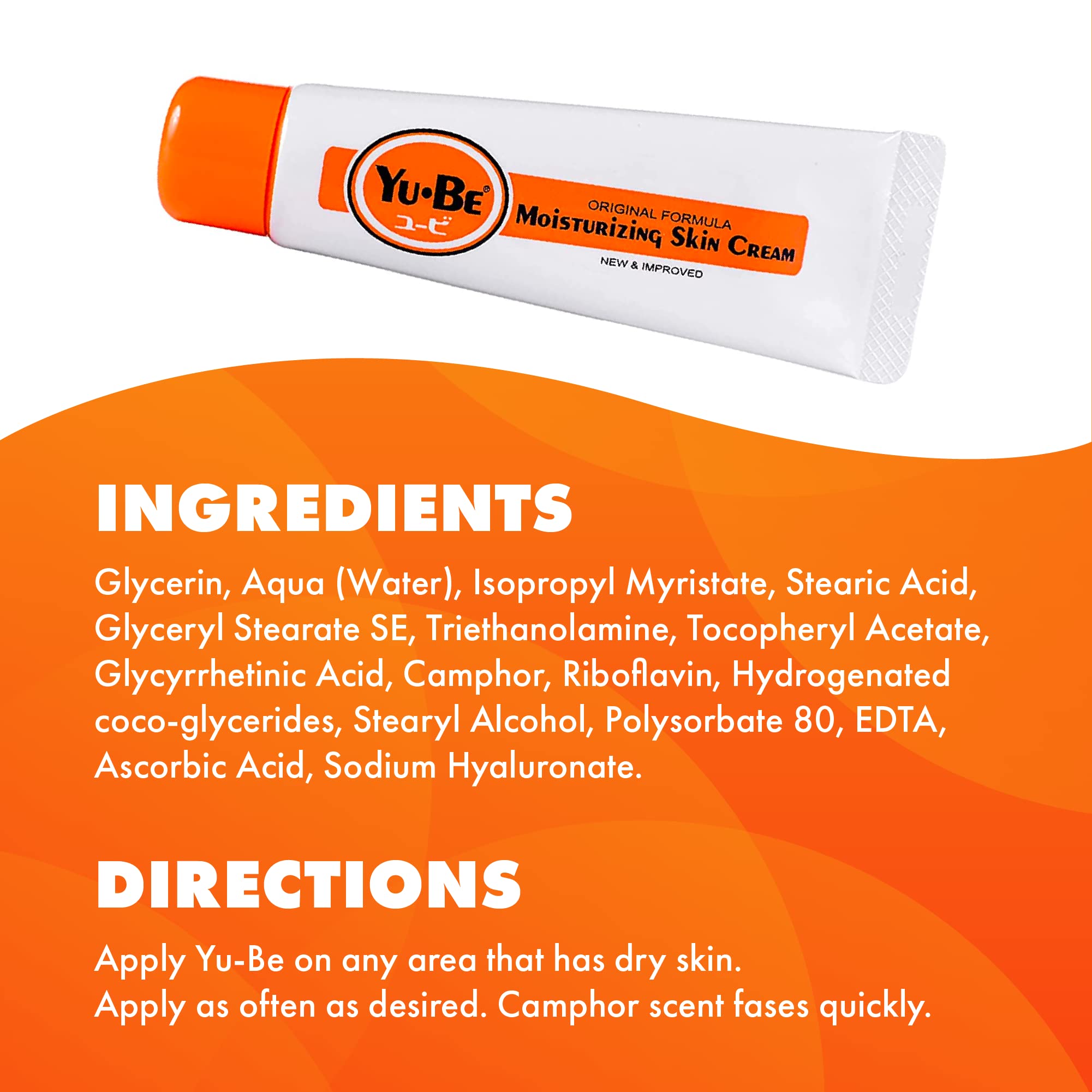 Yu-Be Moisturizing Skin Cream Trio hand application in daily routine.