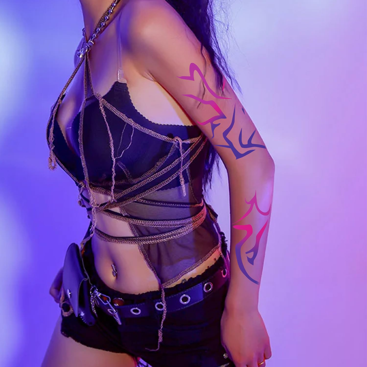 YU KUI LX Rumi tattoos showcase full face- arm- chest coverage